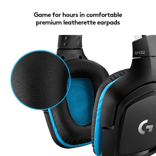 Casque de jeu Logitech G432 - Micro-casque - canal 7.1 - circum-aural - filaire - USB, jack 3,5mm - noir