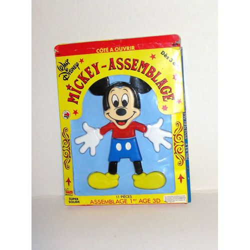 Mickey Assemblage 1er Age Disney Vintage Jeu De Formes 11 Pieces Illco Des 3 Ans