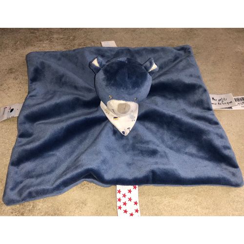 Doudou Plat Ours Bleu Foncé Monoprix Passeport Doudoublure Mes Petits Amis Du Cirque Ourson Peluche Bébé Naissance Monop