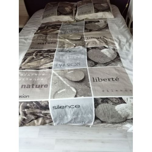 Parure Housse De Couette Et 2 Taies Pour Lit 2 Personnes