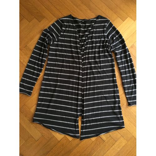 Gilet Long Fin Rayé Pimkie Gris Foncé Et Gris Clair Taille Xl