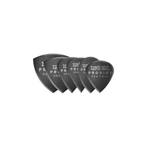 Ernie Ball 9342 - Multipack Médiators Prodigy Sachet De 6 Noir 1,5mm