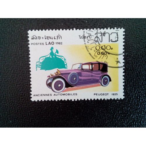 Timbre Laos Yt 431 Peugeot 1925 1982 ( 1612 )