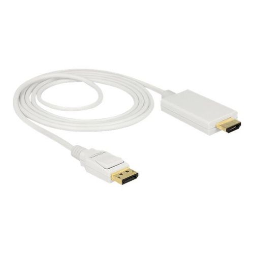 Delock - Câble adaptateur - DisplayPort mâle pour HDMI mâle - 2 m - triple paire torsadée blindée - blanc - passif