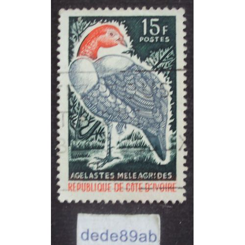 Côte D'ivoire.. 15f République De Côte D'ivoire . Oiseaux : Agelastres Meleagrides . Oblitéré.