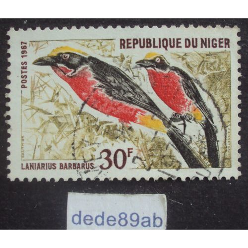 Niger.. 30f République Du Niger . Oiseaux : Gonolek Be Barbarie . Oblitéré Used Stamp.