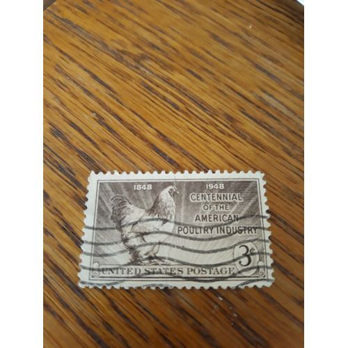 Timbre Usa Postage Poule Poulet Chicken 1948 Oblitere Tp4