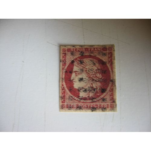 Vends Timbre Céres 1fr.Carmin
