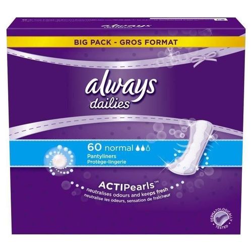 Always Dailies Proteges Slips Jumbo Normal X60 