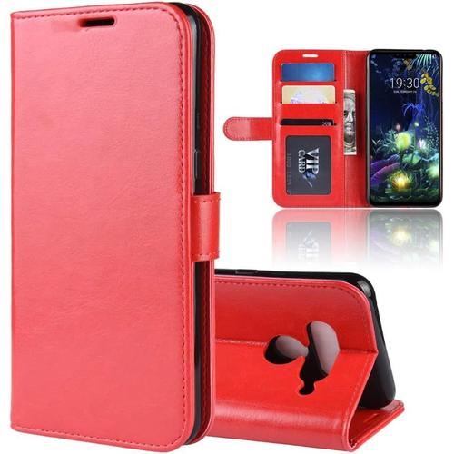 Coque Lg V50 Thinq 5g Etui Lg V50 Thinq 5g Anti Rayures Coque Tpu Pochette Portefeuille Fentes Pour Cartes Fermeture Aimantée Housse En Cuir Synthétic Fonction Stand Pour Lg V50 Thinq 5g