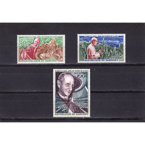 Timbres De Poste Aérienne Du Dahomey (Appel De Paul Vi En Faveur De La Paix)