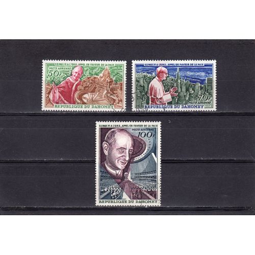 Timbres De Poste Aérienne Du Dahomey (Appel De Paul Vi En Faveur De La Paix)