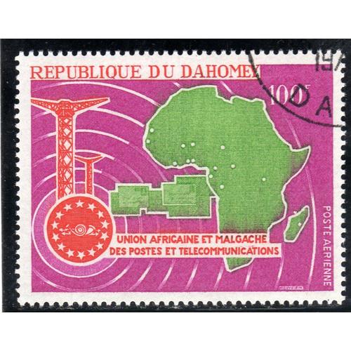 Timbre De Poste Aérienne Du Dahomey (Union Africaine Et Malgache Des Postes Et Télécommunications)