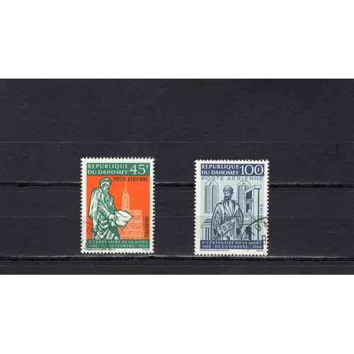 Timbres De Poste Aérienne Du Dahomey (5ème Centenaire De La Mort De Gutenberg)