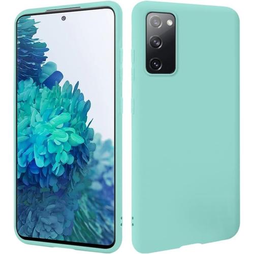 Coque Pour Samsung Galaxy S20 Fe 5g Anti-Poussière Étui De Protection En Silicone Tpu Premium Résistant Aux Chocs Protecteur D'écran Et De Caméra Housse Ajustement Parfait Mat Turquoise