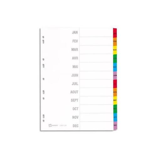 Avery Zweckform Lot De 3 Répertoires Mensuel 12 Touches Maxi Format Carte Blanche