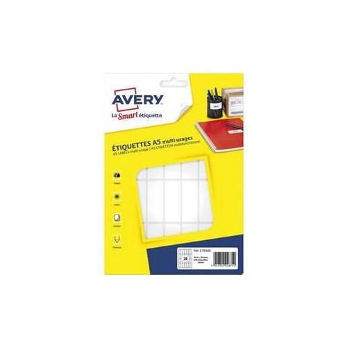 Avery Zweckform Lot De 3 Sachets De 448 Étiquettes Multi-Usage Blanches 48,5 X 18,5 Mm. Planche Format A5. Ete028