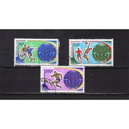 Timbres De Poste Aérienne Du Dahomey (Coupe Du Monde De Football Au Mexique)