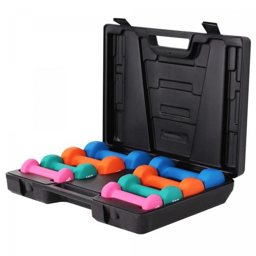 Gorilla Sports - Set D'haltères Fitness De 10 Kg + Coffret De Rangement