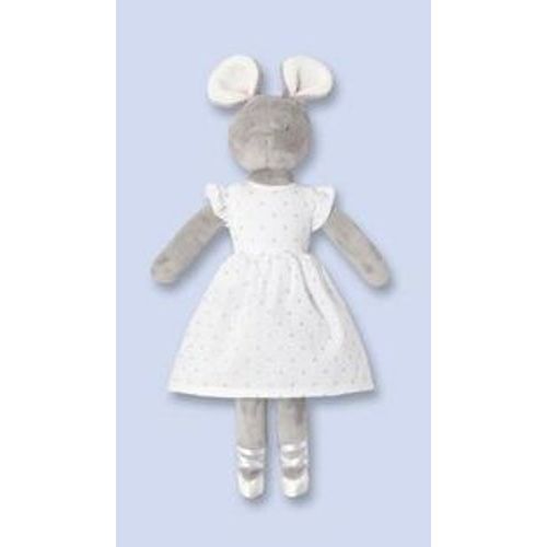 Doudou Peluche Souris Ballerine Jacadi Gris Blanc Robe Petits Pois Jouet Danseuse Bebe