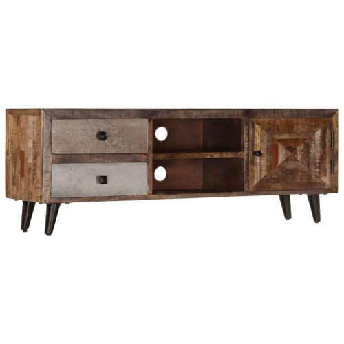 Meuble Tv 118 X 30 X 40 Cm Bois De Manguier Massif