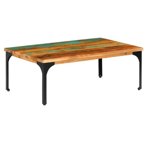 Table Basse 100 X 60 X 35 Cm Bois De Récupération Solide