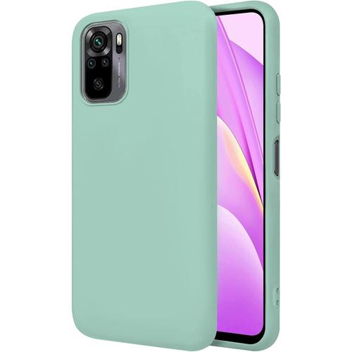 Coque Pour Xiaomi Redmi Note 10 Redmi Note 10s 6.43"" Étui Rigide Turquoise Silicone Liquide Premium Doux Doublure Intérieure En Microfibre Protège L'appareil Photo Antidérapant Résistant