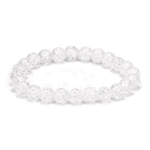 Bracelet Élastique Cristal De Roche Irisé