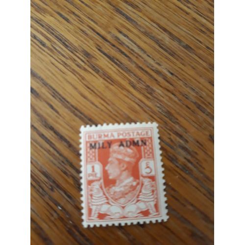 Timbre Birmanie Roi King Georges Vi 1940 Tp4