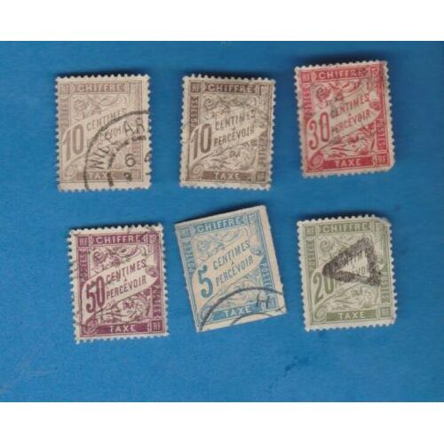 Timbre France Taxe Type Duval Lot 6 Pieces Lot 107 Tp3