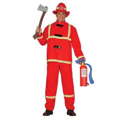 Déguisement Pompier Rouge Homme