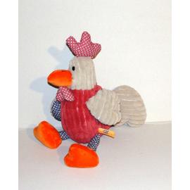 Peluche poule Poulette - Beige - 20 cm