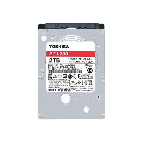 Toshiba L200 Laptop PC - Disque dur - 2 To - interne - 2.5" - SATA 6Gb/s - 5400 tours/min - mémoire tampon : 128 Mo