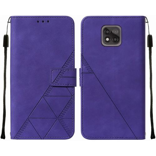 Coque Pour Motorola Moto G Power 2021 Etui En Cuir Housse Portefeuille Avec Fentes Pour Cartes Et Magnétique Protecteur Silicone Souple Cover Pour Moto G Power 2021 Style D'affaires Mauve