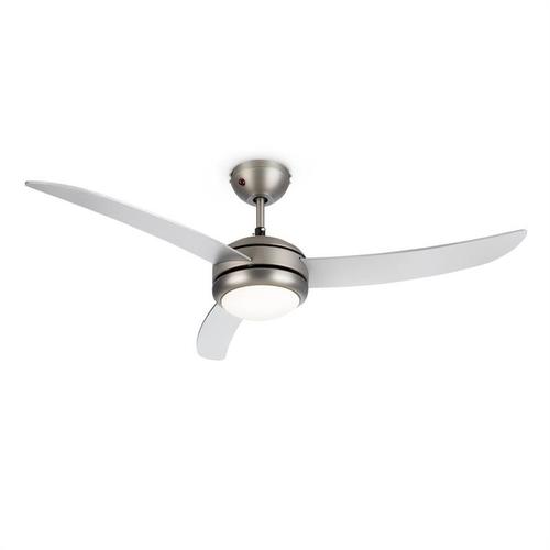 Klarstein El Paso Ventilateur de plafond 52" (132cm) 3 pales design argent