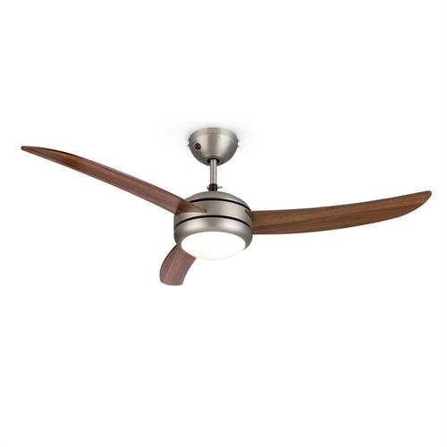 Klarstein El Paso ventilateur de plafond 52" douille E27 3 pales imitation chêne foncé