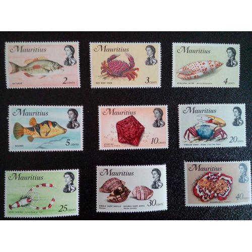 Timbre Ile Maurice Yt Les Animaux Marins 1976/77 ( 46121 )