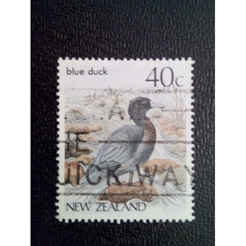 Timbre Nouvelle-Zélande Yt 948 Canard Bleu (Hymenolaimus Malacorhynchos) 1987 ( 46122 )