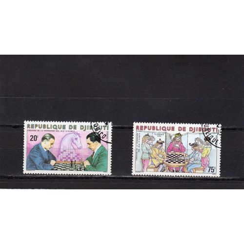 Timbres-Poste De Djibouti (Création De La Fédération Des Jeux DEchecs)