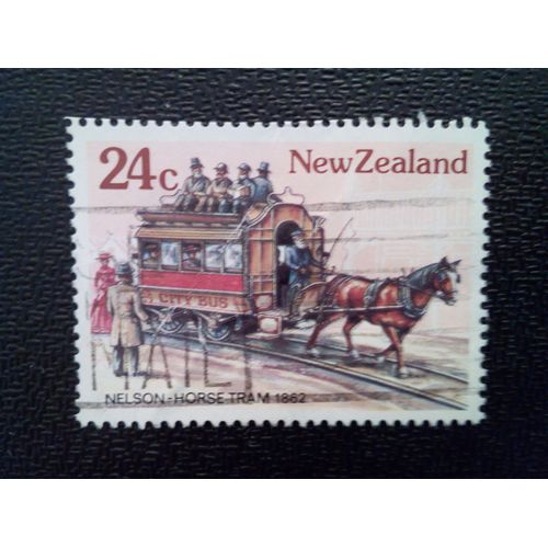 Timbre Nouvelle-Zélande Yt 889 Nelson Horse Tram 1985 ( 46122 )