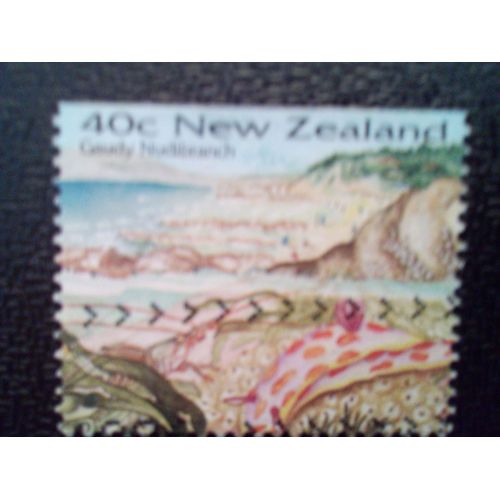 Timbre Nouvelle-Zélande Yt 1428 Nudibranche Gaudy (Goniobranchus Tennentanus) 1996 ( 46122 )