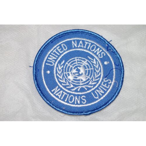 Insigne Toilé Nations Unies Français Anglais