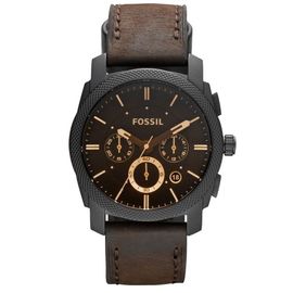 Fossil Montre Marron Chronographe Hommes Machine Fs4656ie