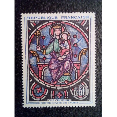 Timbre France Yt 1419 Huitième Centenaire De Notre-Dame De Paris 1964 ( 5612 )