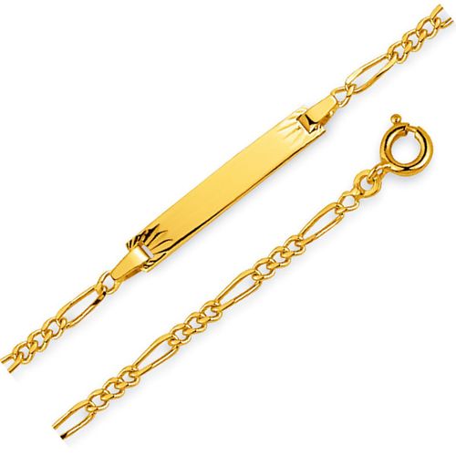 Altesse [Q4856] - Gourmette Plaqué Or 'bambino' Doré - 23x4 Mm