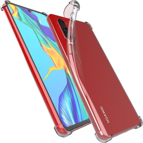 Ebeststar - Coque Huawei P30 Etui Silicone Slim Coins Rebords Renforcés Invisible Antichoc, Transparent [Dimensions Precises Smartphone : 149.1 X 71.4 X 7.6mm, Écran 6.1'']