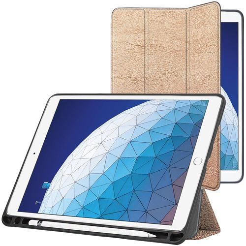 Ebeststar - Housse Ipad Air 3 2019 10.5 Etui Pu Slim Smartcase Support Haute Solidité, Or / Doré [Dimensions Precises Tablette : 250.6 X 174.1 X 6.1mm, Écran 10.5'']