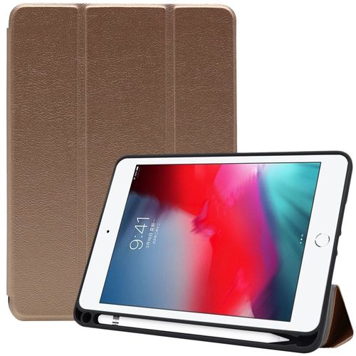 Ebeststar - Housse Ipad Mini 2019 (Mini 5), Ipad Mini 4 2015 Etui Pu Slim Smartcase Support Haute Solidité, Or / Doré [Dimensions Precises Tablette : 203.2 X 134.8 X 6.1mm, Écran 7.9'']