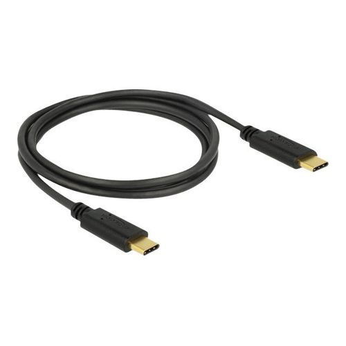 Delock - Câble USB - 24 pin USB-C (M) pour 24 pin USB-C (M) - USB 2.0 - 5 A - 1 m - noir