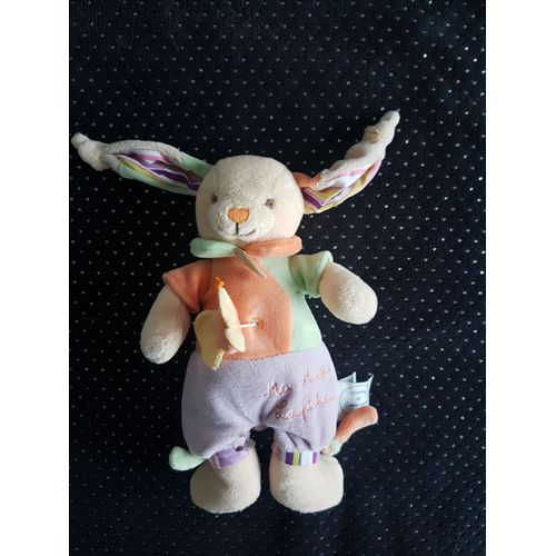 Peluche Lapin Musical Papillon Doudou Et Compagnie